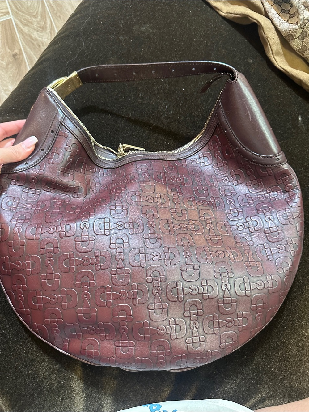 Vintage Gucci shoulder bag in brown